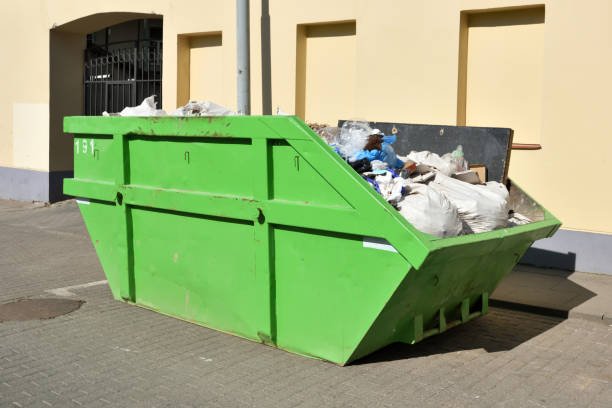 green skip (dumpster) for municipal waste or industrial waste on street